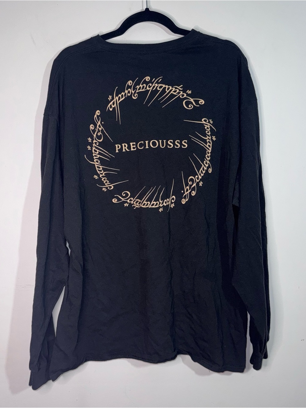 The Lord of the Rings Gollum Preciousss Graphic Long Sleeve T Shirt Black 2XL